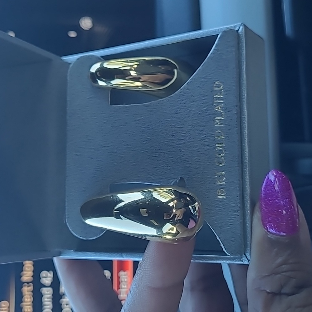 Large designer style drop earrings